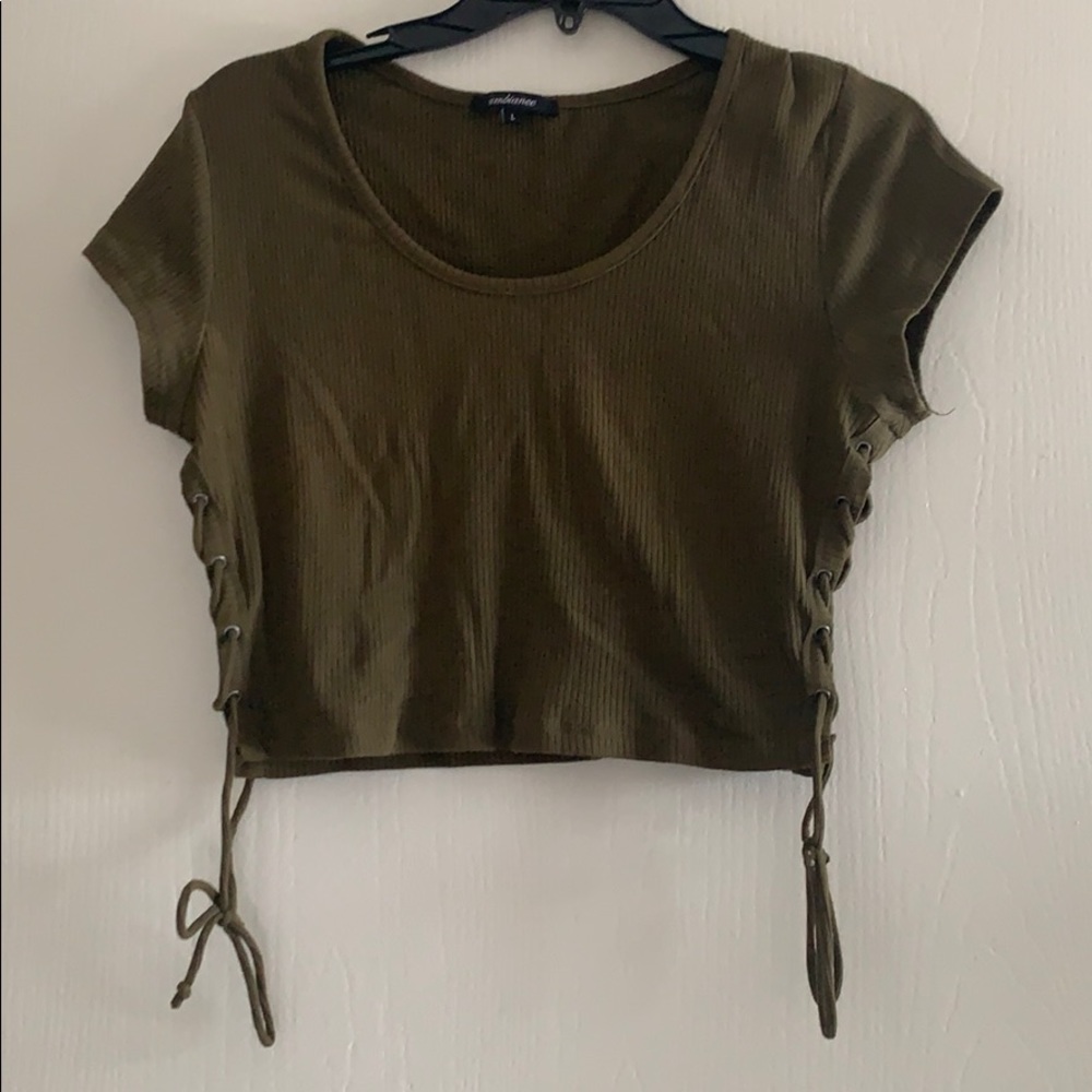 crop top with side lace